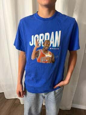 Nike Air Jordan Flight MVP Cereal Graphic T-Shirt Royal Blue DV8434-480